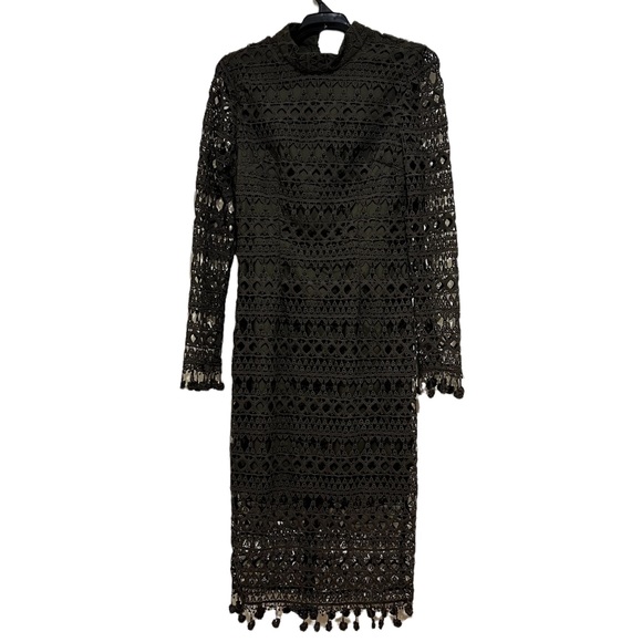 MOSSMAN HIGH NECKLINE MIDI DRESS - Picture 2 of 5